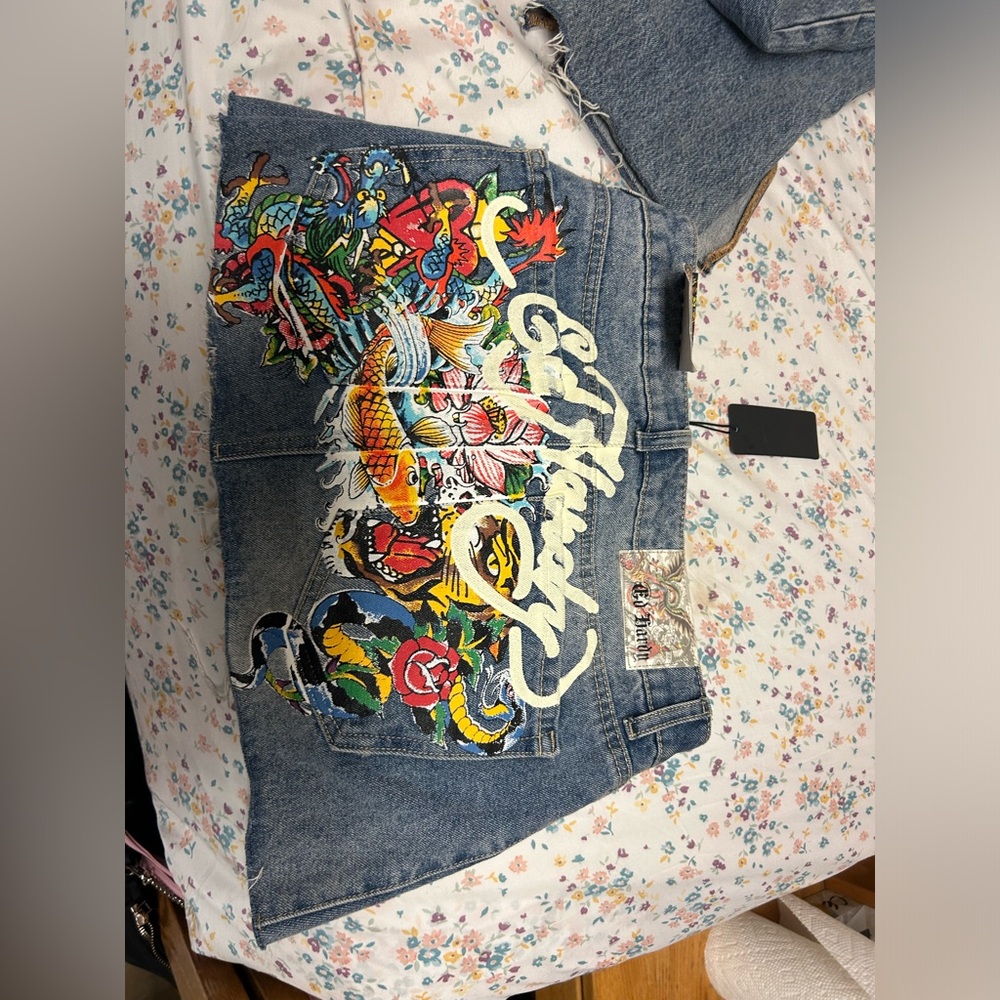 Ed hardy tattoo skirt